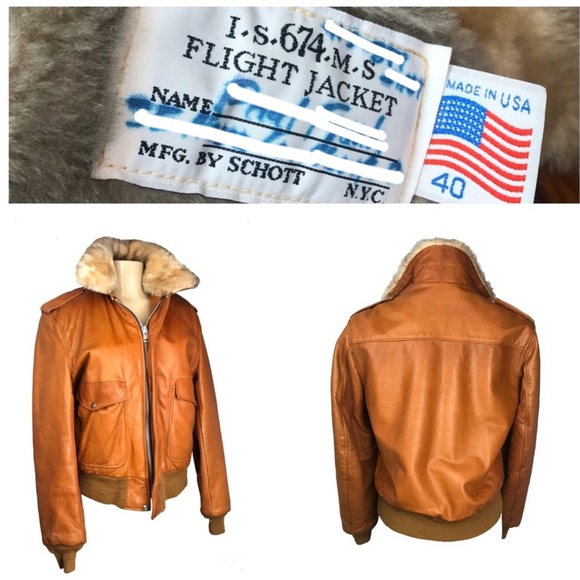 SOLD -1980’s Schott I-S 674 M-S Flight Jacket - Picture 2 of 8